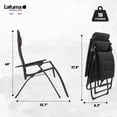 thumbnail image 3 of Lafuma Futura Air Comfort Zero Gravity Indoor Outdoor Recliner Chair, Acier, 3 of 6