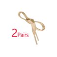thumbnail image 3 of INSPIRE CHIC Unisex Solid Color Flat 0.4'' Wide Ribbon Shoelaces 2 Pairs 130cm/51.2" Khaki, 3 of 6