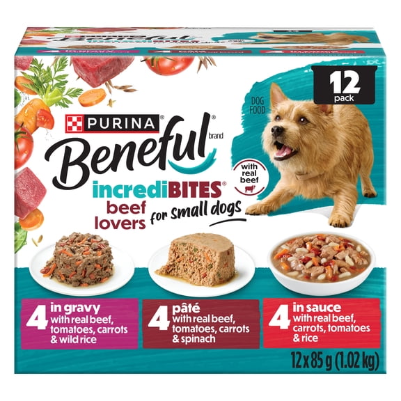 Beneful Incredibites Beef Lovers VP, Wet Dog Food 85 g x 12