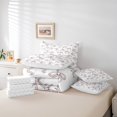 thumbnail image 4 of Erosebridal Pink Bow Ribbon Bedding Full Size, Princess Bowknot Comforter Sets with Sheets, Reversible 7 Pieces, 4 of 5