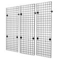 thumbnail image 2 of 2' x 6' Foot Wire Grid Panel Wall Display Kit, 3-Pack. Color: Black, 2 of 3