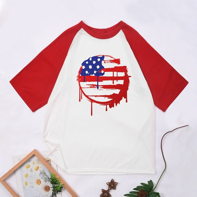 Chandails Snoarin pour Hommes, Mode Décontractée, Patchwork, Col Rond, Chandail à Enfiler, T-Shirt Imprimé, Manches Courtes, Hauts, Chandails du 4 Juillet pour Hommes en Liquidation