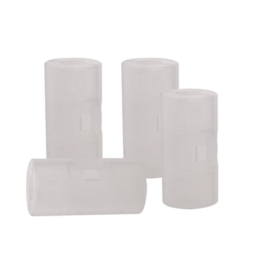 CIMAXIC 4pcs Portable Size AA to Size C Battery Adapters Converter Cases (Transparent),1.97"X0.98"X0.98"