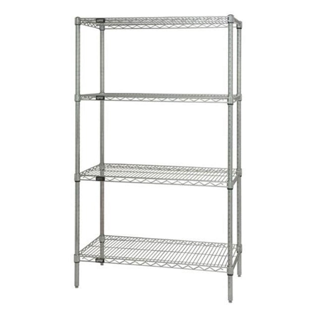 Étagère en Fil d'Acier Inoxydable à 4 Tablettes, 18 x 24 x 54 Po