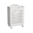 thumbnail image 3 of Sentmoon Laundry Basket with Wheels Storage Baskets for Shelves Foldable Laundry Baskets Multi Functional Portable Dirty Clothes Hamper With Wheels Organization Toy Storage Basket With Handle, 3 of 7