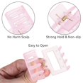 thumbnail image 4 of Ruiboury 6pcs Plastic Strong Hold Matte Hair Clamps Fashionable Style Wide Application Durable Convenient purple white orange 1Set, 4 of 6