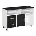 thumbnail image 1 of HOMCOM Printer Stand Office Mobile Cabinet Organizer w/ Castor Drawer Black, 1 of 10