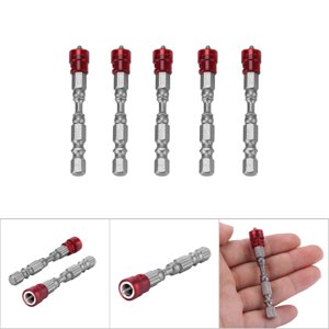 5Pcs S2 Steel Magnetic Screwdriver Bits, PH2 Cross Head Drywall Bits with Collar Stop, for Power Drills and Cordless Drills 1/4inch Hex Shank