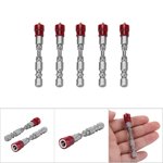 5Pcs S2 Steel Magnetic Screwdriver Bits, PH2 Cross Head Drywall Bits with Collar Stop, for Power Drills and Cordless Drills 1/4inch Hex Shank