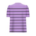 thumbnail image 4 of Pisexur Hauts pour Femmes, Hauts de Sortie pour Femmes & T-Shirt à Manches Courtes Col Rond Imprimé Haut Ample, Hauts de Printemps pour Femmes Violet,TG, 4 of 6