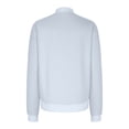 thumbnail image 4 of WRKEKC Women's Arrival Zip Front Jacket Solid Color Long Sleeve Modern Minimalist Style Everyday Essential No Hood Plus Sizes Blue L, 4 of 4
