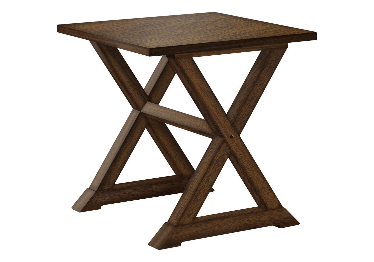 Monarch Specialties  Table D'appoint, Bout, Table D'appoint, Carré, Table De Nuit, Chambre À Coucher, Lampe, Placage Brun, Transitionnel