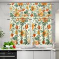 thumbnail image 4 of Yellow Floral 3 Pieces Kitchen Curtains and Valances Set Rod Pocket Tier Curtains Decor Curtains for Living Room Bedroom Bathroom, Easy to Install Curtain for Kitchen Window, 4 of 5