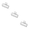 thumbnail image 3 of maskred Fashion Claw Clips Large Simple Style Handy Simple Style Sturdy Exquisite Accessories Barrettes for Women White/Rectangle 3Set, 3 of 6