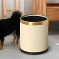 thumbnail image 2 of Open Top Trash Can Trash Bucket Garbage Can for Guestroom Restroom Bathroom Yellow, 2 of 9