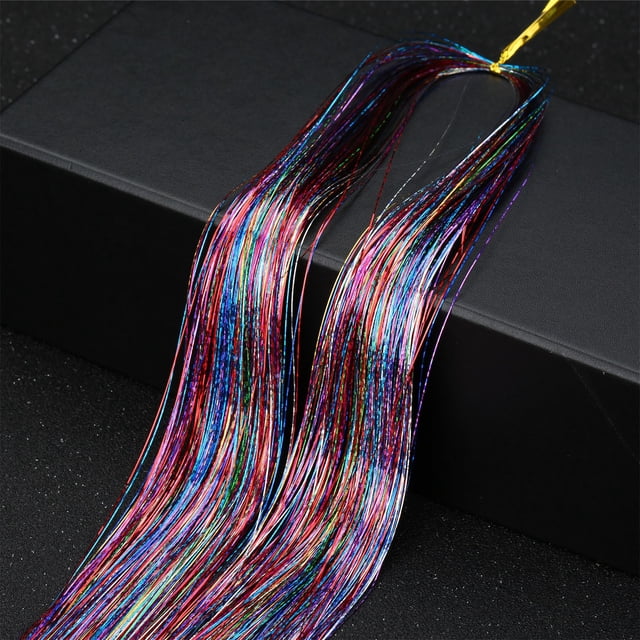 Daisyyozoid Vente en Gros 16 Couleurs Super Éclat Cheveux Soie Colorée Extension de Cheveux Soie Dorée Bing Cheveux