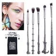 thumbnail image 3 of 5pcs Magic wand makeup brush Set Silver  Beauty Tools, 3 of 8