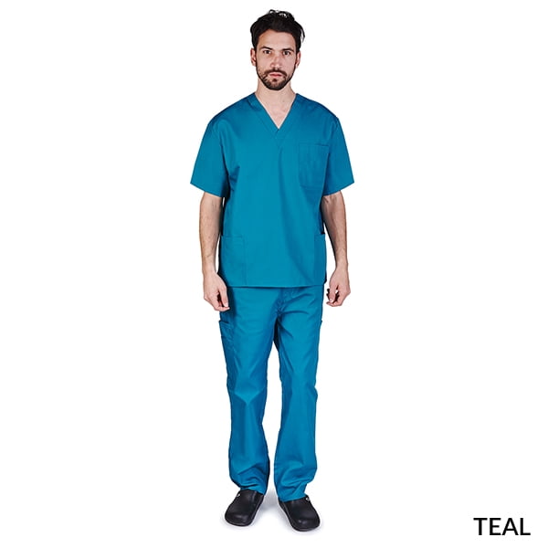 M&M SCRUBS Men's Scrub Set Medical Scrub Top and Pants