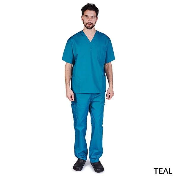 M&M SCRUBS Men's Scrub Set Medical Scrub Top and Pants