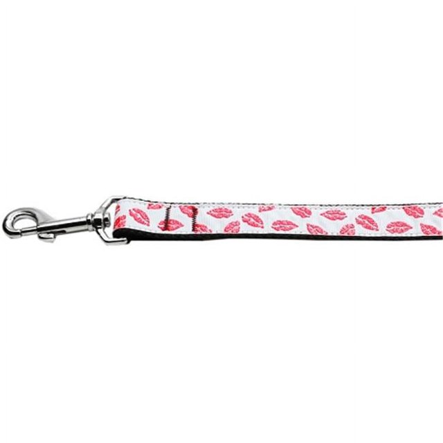 Sparkling Smooches Nylon Dog Leash 5/8 Inch Wide 4Ft Long