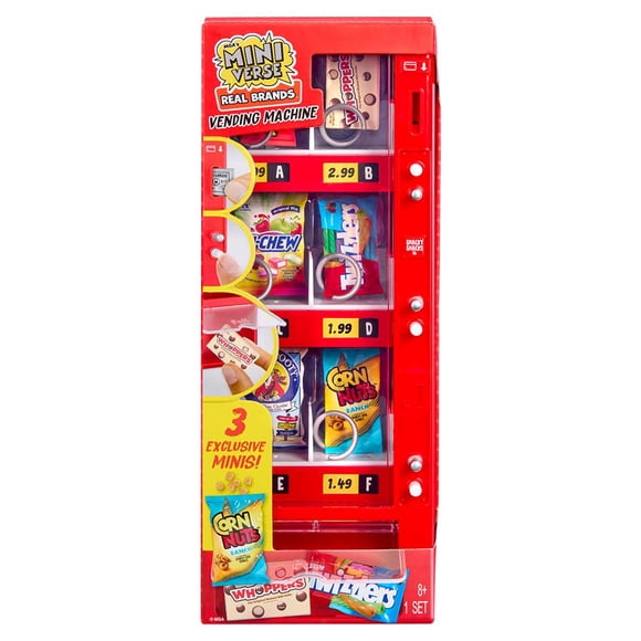 MGA’s Miniverse Real Brands Vending Machine, One Vending Machine Included, Refillable, Collectible Miniatures, Ages 8+