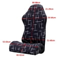 thumbnail image 3 of fastboy Swivel Computer Gaming Chair Cover Stretch Armchair Cover Black and White, 3 of 9