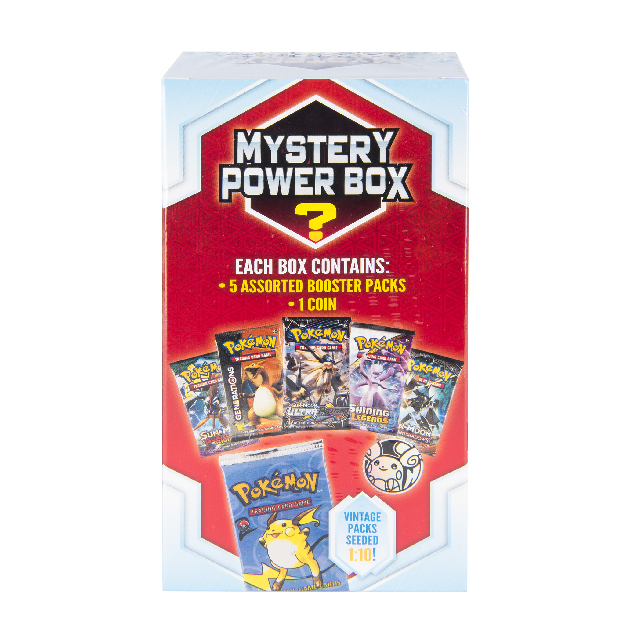 pokemon mystery power box 5 booster packs 2025 MJ Holdings With a 1 in 10 chance of uncovering a vintage pack Pokemon Mystery Power Box Walmart