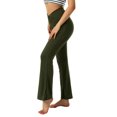 thumbnail image 3 of Women's Bootcut Yoga Pants Crossover High Waisted Workout Leggings Stretch Through Tummy Control Flare Pants, 3 of 7