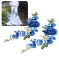 thumbnail image 4 of Patch Brodé, Petit Motif Rose Bleue Compact pour Fabrication de Fleurs pour Vestes, 4 of 8