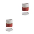 thumbnail image 3 of kurtrusly Ceramic Flower Pots For Small Spaces And Easy To Maintain Herbs Ceramic Flowerpot Ceramic Pot Planter Eco-friendly red 11*11 2Set, 3 of 6