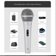 thumbnail image 4 of Microphone, Cardioïde Dynamique 6.5mm Micro Karaoké Filaire Métal ABS pour Haut-Parleurs, 4 of 7