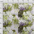 thumbnail image 3 of oneOone Velvet Light Green Fabric Tropical Sewing Material Print Fabric By The Yard 58 Inch Wide, 3 of 5