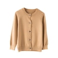 thumbnail image 1 of LIJCC Girls Classic Knit Cardigan Sweaters Crew Neck Button-Down Solid Color Cotton Knit Sweater School Uniforms Cotton Cardigan Button Front Outerwear, 1 of 3