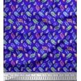 thumbnail image 1 of Soimoi polyester Crepe Fabric Coral & Seashell Ocean Print Sewing Fabric Yard 42 Inch Wide, 1 of 3