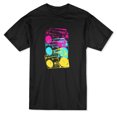 thumbnail image 1 of Triple Multicolor Old Radio Medium Front Vertical Graphic Men's Black T-shirt, 1 of 1