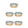thumbnail image 1 of ZheElen Alloy Durable And Non-deforming Rhinestone For Wedding Or Cosplay Family Wedding Hair Crown Gold  + lake blue 5Set, 1 of 6