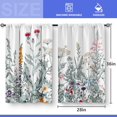 thumbnail image 4 of Flower Leaves Kitchen Curtains - Dark Green Floral Spring Rustic Plant Botanical Cafe Farmhouse Small Short Curtains for Bathroom RV Rod Pocket Window Drapes 36 Inch Length 2 Panels Set, 4 of 5
