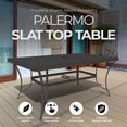 thumbnail image 2 of Four Seasons Courtyard Palermo Slat Top Table with Powder Coated Frame, 2 of 5