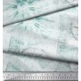 thumbnail image 3 of Soimoi polyester Crepe Fabric Elephant & Wheel Panel Printed Craft Fabric by the Yard 42 Inch Wide, 3 of 3