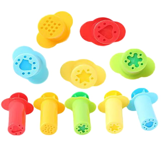 5 Pcs Extrudeuse de Pâte Plastique Créative Outil de Jeu d'Argile Outil de Pâte à Argile pour Enfants
