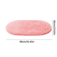 thumbnail image 2 of Maplenight Oval Bathroom Rugs Non Slip Washable 35x24in Soft Absorbent Bath Rugs Quick Dry Anti Mold Shower Rug for Bathroom Floor Tub and Shower Hot Pink, 2 of 6