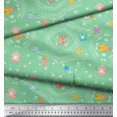 thumbnail image 2 of Soimoi Cotton Cambric Fabric Fish,Shell & Starfish Ocean Print Fabric by Yard 42 Inch Wide, 2 of 3
