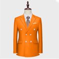 thumbnail image 3 of Pants for Men Double Breasted Pocket Long Sleeve Lapel Suit Set Multi Color Groom, 3 of 6