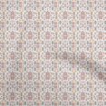 thumbnail image 1 of oneOone Rayon White Fabric Asian Kilim Sewing Craft Projects Fabric Prints By Yard 56 Inch Wide, 1 of 5