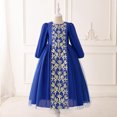 thumbnail image 2 of MKOSPLRT Robe Formelle à Manches Longues pour Filles 4-8 Ans Élégante Robe Brodée Robes Maxi pour Célébrations Culturelles Tenue de Fête, 2 of 10