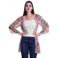 thumbnail image 1 of Moomaya Cardigan Court en Georgette Imprimée pour Femmes, Vêtements de Plage, Châle et Couvre-Maillot, 1 of 5
