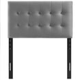 thumbnail image 4 of Modway Emily Twin Biscuit Tufted Performance Velvet Headboard, Gray, 4 of 8