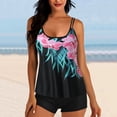 thumbnail image 1 of EGNMCR Swimsuit Women Two Piece Bathing Suits Floral Print Tank Tops With Boyshorts Tummy Control Swimming Suits,, 1 of 6