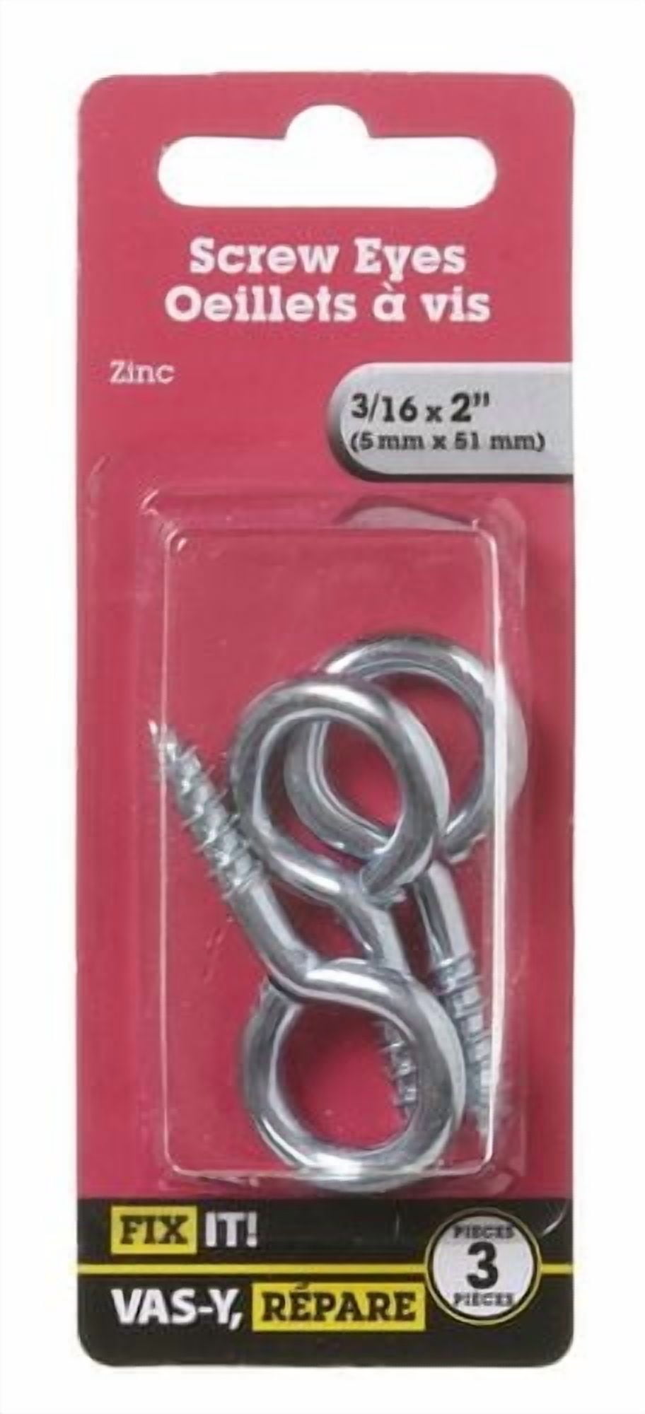 Vis à oeil 2 po 3 pièces