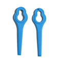 thumbnail image 1 of Plastic Lawn Mower Parts, Lawn Mower Blades 30 Lawn Mower Blades (Blue), 1 of 3